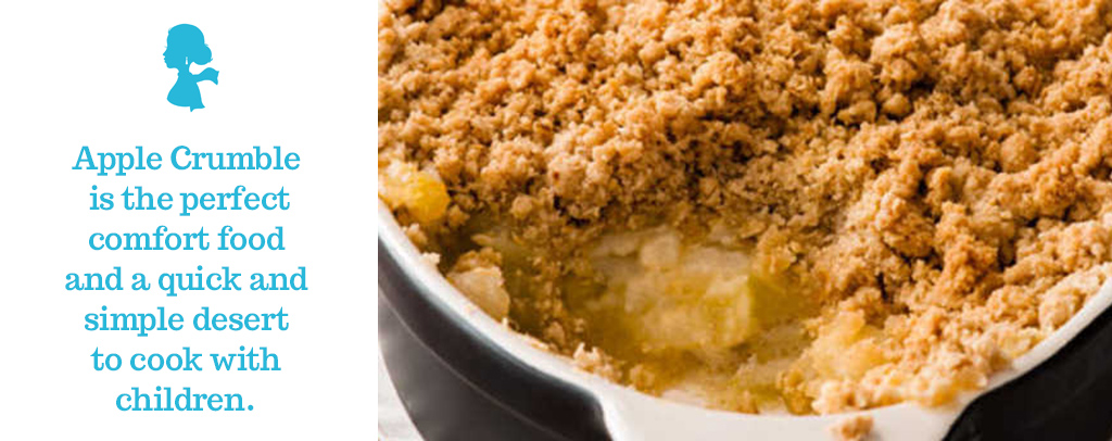 Apple Crumble with Fudge