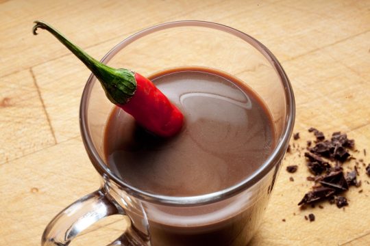 Chilli Hot Chocolate with Tequilla